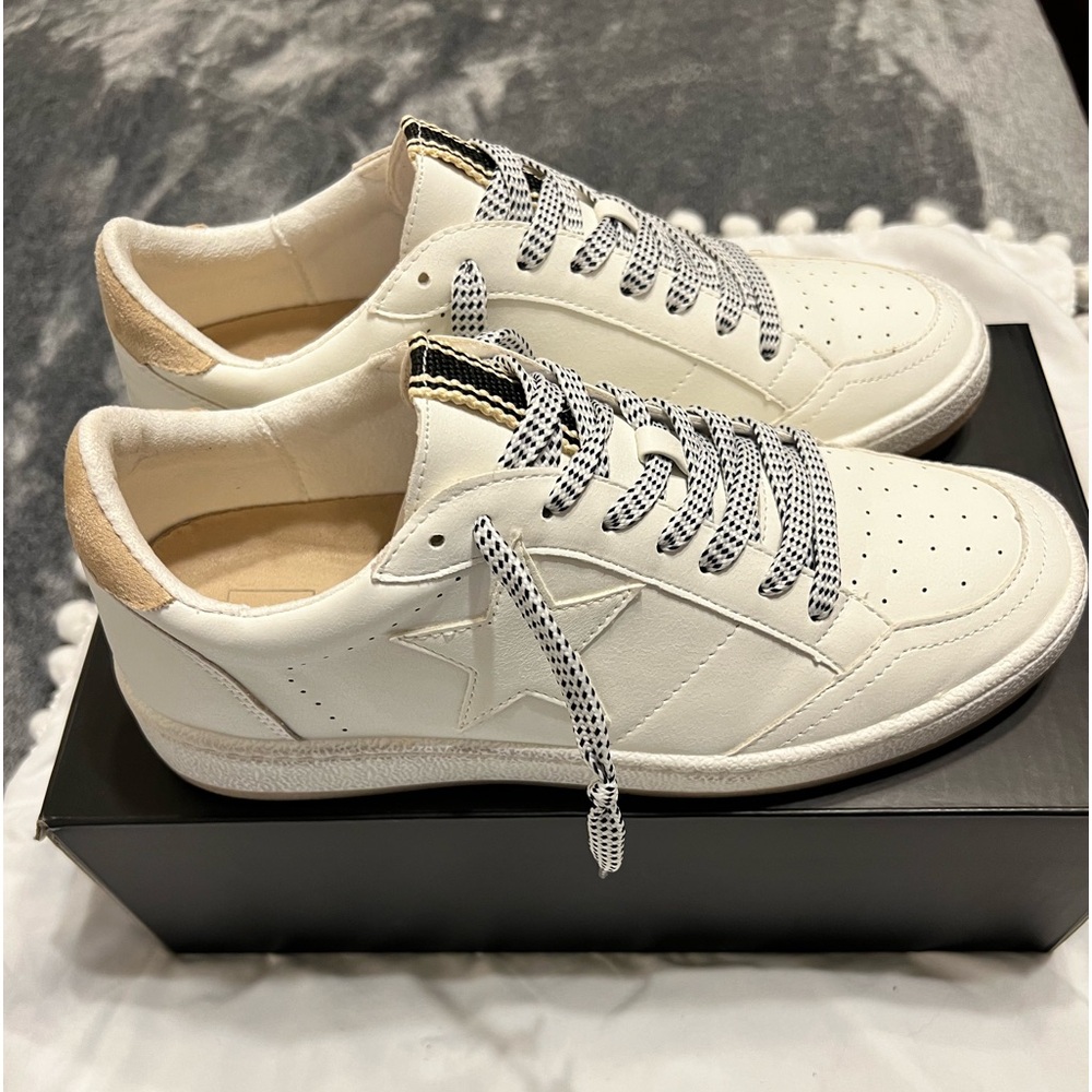 SHU SHOP - PAZ in sand suede. Women’s 7.5.